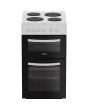 Indesit ITE5EMW Freestanding 50cm Electric Cooker with Solid Plate Hob