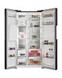 Hotpoint HPG29643IBXR4UK Freestanding Dual No Frost American Fridge Freezer with VitalCare and Water & Ice Dispenser - Black Steel