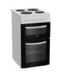 Indesit ITE5EMW Freestanding 50cm Electric Cooker with Solid Plate Hob