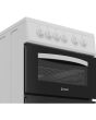 Indesit ITE5EMW Freestanding 50cm Electric Cooker with Solid Plate Hob