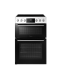 Midea MFO24EME4R118-WH 60cm Double Oven FS Cooker with Ceramic Hob - White - AA Rated