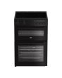 BEKO PLC FTC6701K 60Cm Twin Cavity Cooker With Ceramic Hob Black