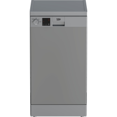 Beko DVS04020S Freestanding Slimline Dishwasher - Silver