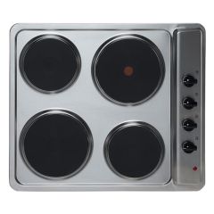 Montpellier SP601X 60cm Solid Plate Hob - Stainless Steel