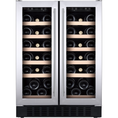 CDA CFWC624SS 60cm Freestanding/Undercounter Double Door Wine Cooler