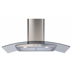 CDA ECP92SS 90cm Curved Glass Extractor