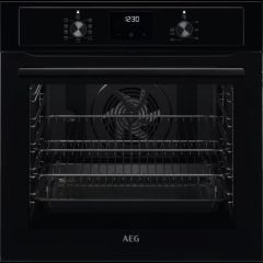 AEG BEX335011B 60Cm 72Ltr Single Oven, Steam Clean, Black