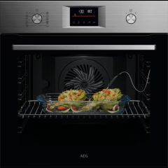 AEG OS6AB50AM 71Ltr Sensecook Aqua Clean Built-In Oven Stainless Steel