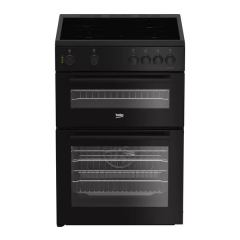 BEKO PLC FTC6701K 60Cm Twin Cavity Cooker With Ceramic Hob Black