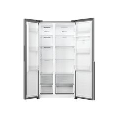 Fridgemaster MS91558DES Non Plumbed American Style Fridge Freezer Silver