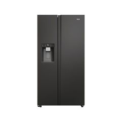 Haier HFW79F18DIPT Plumbed American Style Frost Free Fridge Freezer Black