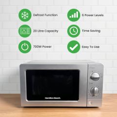 Hamilton Beach HB70T20S 20L 700W Analogue Silver Microwave