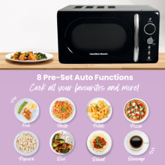 Hamilton Beach HB70H20B 20L 700W Retro Black Microwave