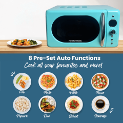 Hamilton Beach HB70H20M 20L 700W Retro Mint Microwave