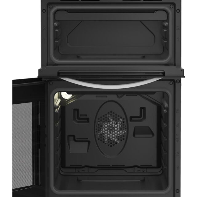 Indesit ITE5EMW Freestanding 50cm Electric Cooker with Solid Plate Hob