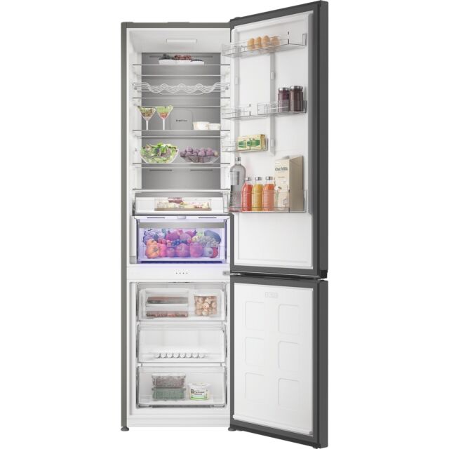 Hotpoint HPK26413XR6UKE Freestanding Dual No Frost 70/30 Fridge Freezer with VitalCare - Black Steel