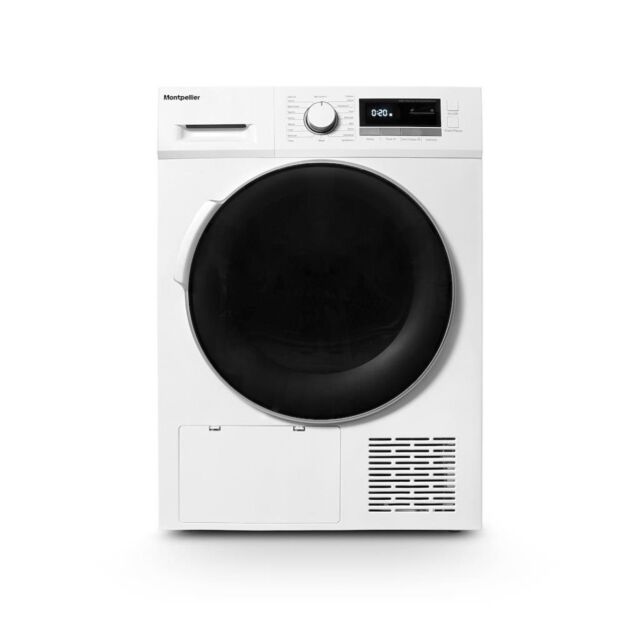 Montpellier MHP8SDW 8kg Heatpump Sensor Tumble Dryer - White