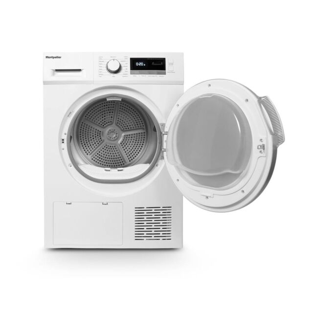 Montpellier MHP8SDW 8kg Heatpump Sensor Tumble Dryer - White