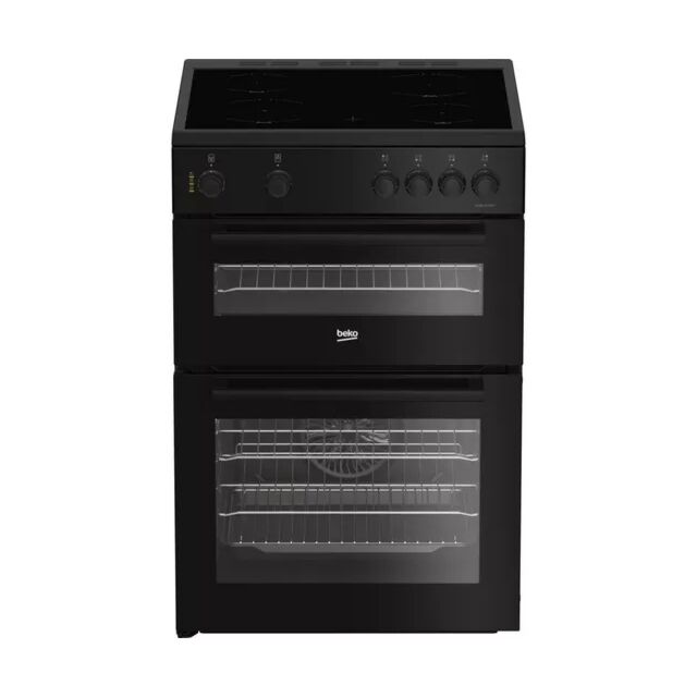 BEKO PLC FTC6701K 60Cm Twin Cavity Cooker With Ceramic Hob Black