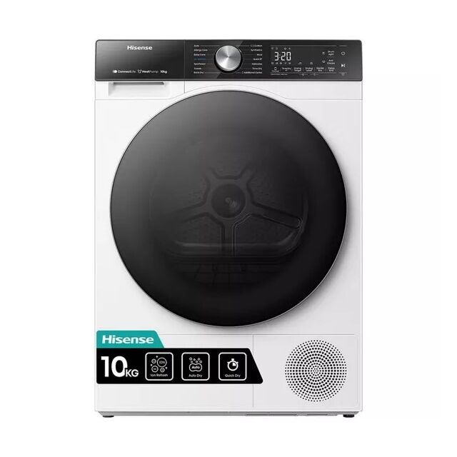 Hisense DH5S102BW 10kg Smart Heat Pump Tumble Dryer White