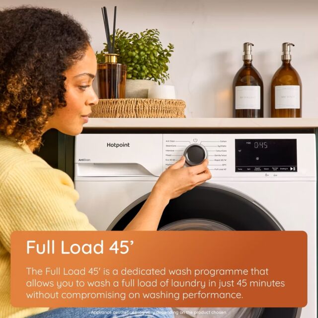 Hotpoint H101ANTISTAINUK AntiStain Freestanding 10kg Washing Machine with Steam