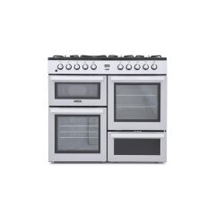Montpellier MDF100S Dual Fuel Range Cooker in Silver