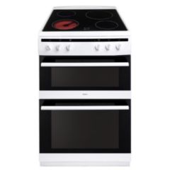 Amica AFC6550WH 60cm Freestanding Electric Double Oven with Ceramic Hob
