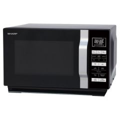 Sharp R360KM 23 Litre Flat Tray Cooking Solo Microwave Black