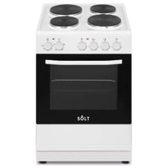 Solt SSCC50WH 50Cm Single Cavity Solid Plate Cooker White